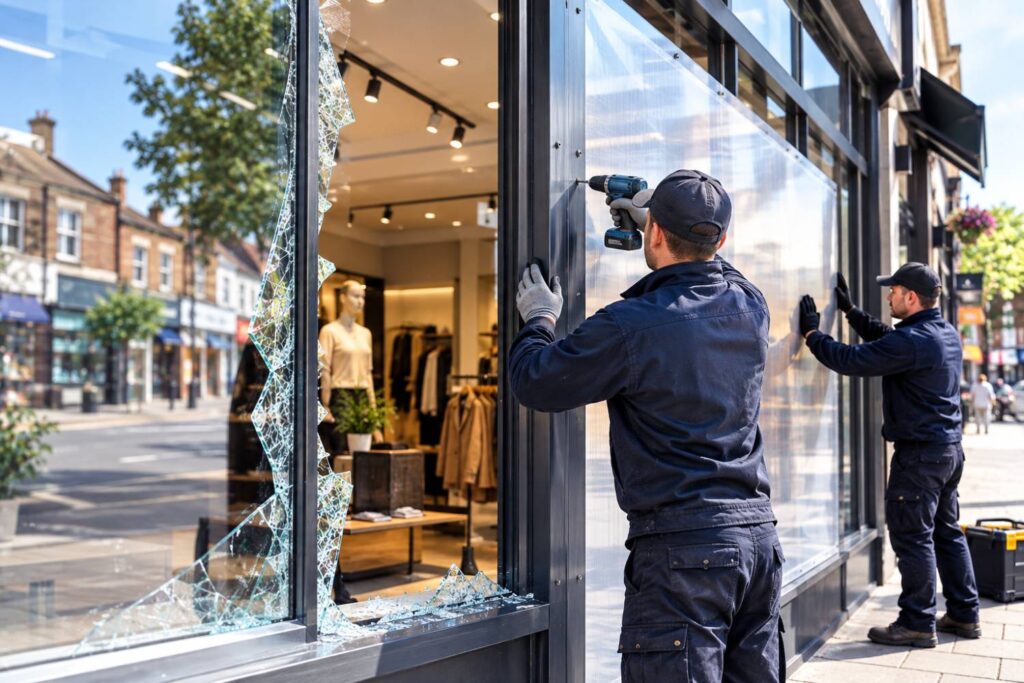 emergency shop front glazing